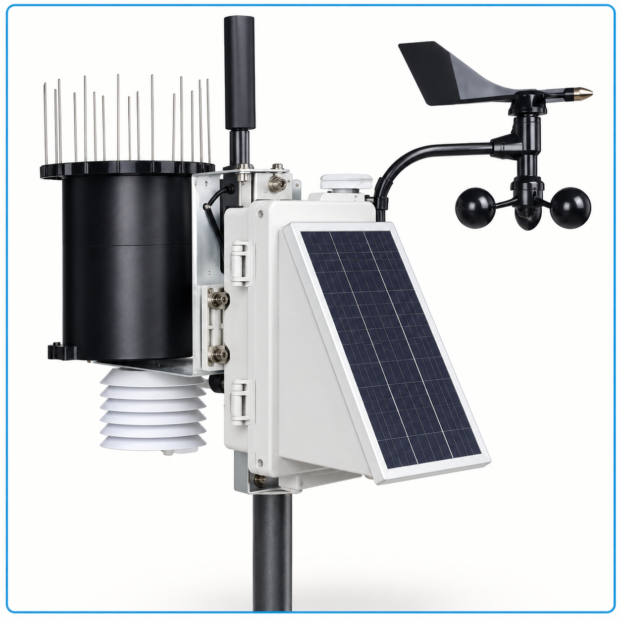 Solar-Powered Weather Station Sensor Array
