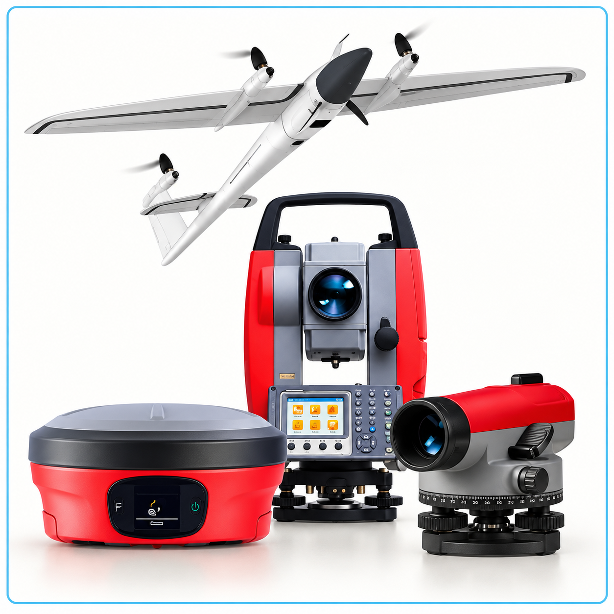 Surveying Equipment with Mapping Drone